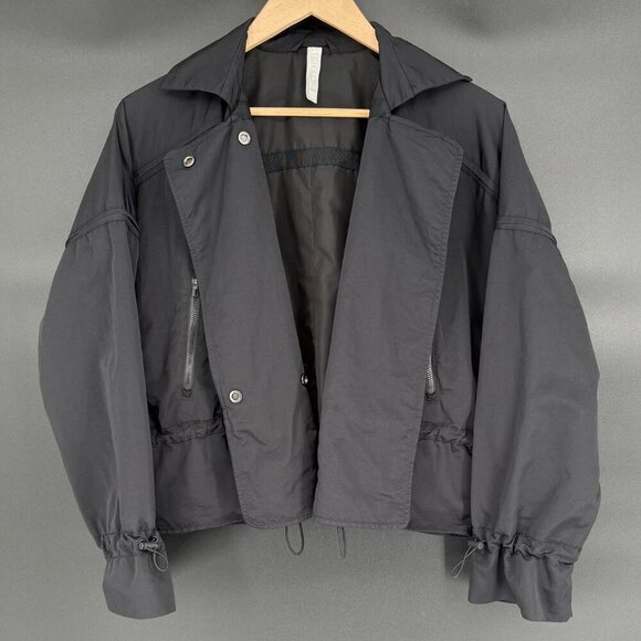 Athleta Jackets & Blazers - Athleta Women's Acadia Jacket Size Small Black Snap Front Water Repellent